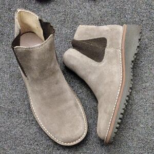 Frye Pitstop Women's Suede Wedge Heel Comfort Chelsea Boots